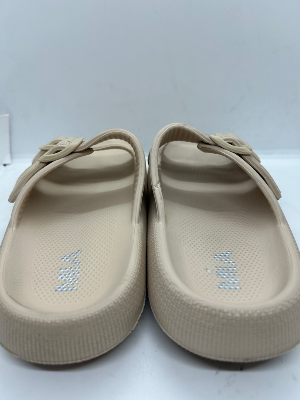 Womens Mia Ligth Beige Libbie Comfort Cushioned Platform Slide Sandals Sz 8 - Picture 5 of 8